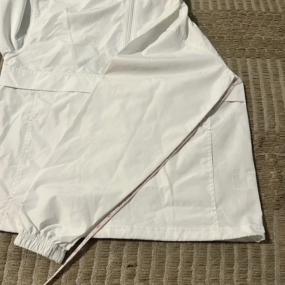Vanguard University Men S Windbreaker Hoodie Rain Anorak‎ Coat White